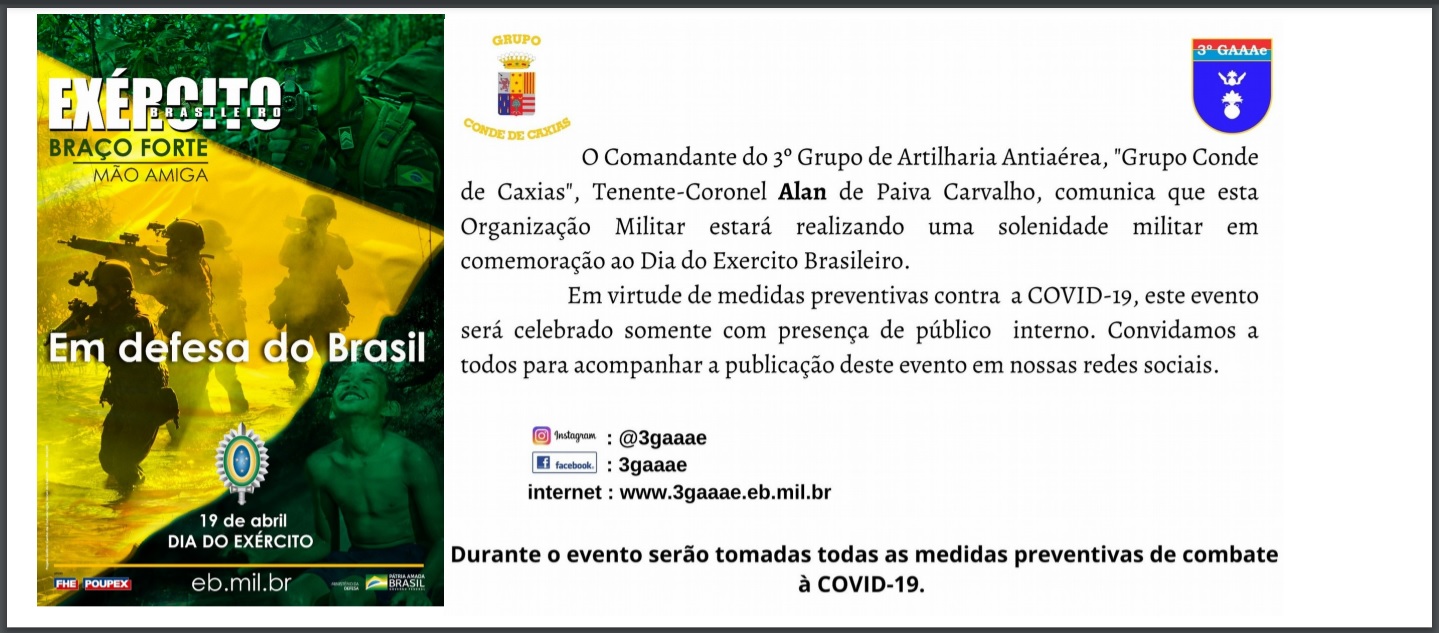 Dia do Exército - 19 Abril
